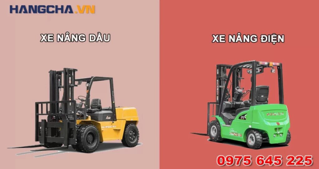 Việc chọn xe nâng dầu hoặc xe nâng điện tùy thuộc vào nhu cầu vận hành và tài chính của doanh nghiệp