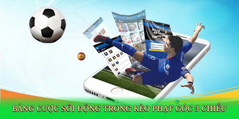 Bảng cược sôi động trong kèo phạt góc 3 chiều